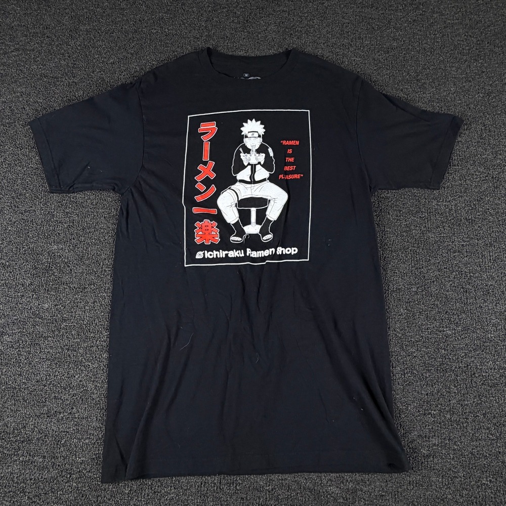 Ripple Junction T-Shirt Men M Naruto Shippuden Ichiraku Ramen Black EUC
